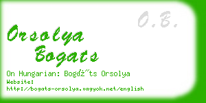 orsolya bogats business card